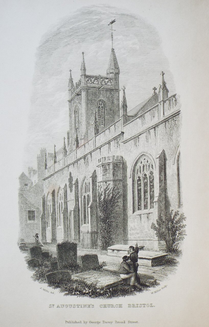 Print - St. Augustine's Church, Bristol. - Willis